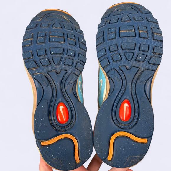 Nike Air Max 97 Size 7Y W8.5 Blue White Swoosh - Picture 7 of 8